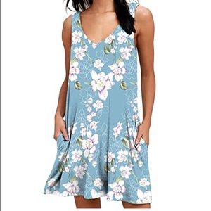 BISHUIGE Floral tank dress with pockets